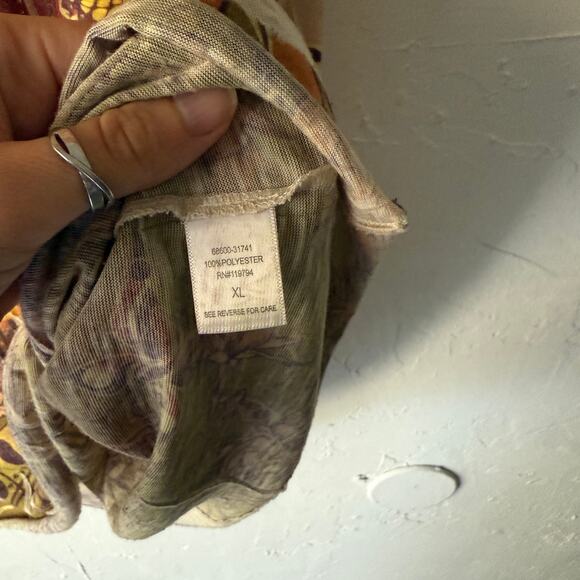 Unity Worldwear Butterfly Boho Tunic Top XL Y2K Festival Hippie Style - Picture 5 of 8